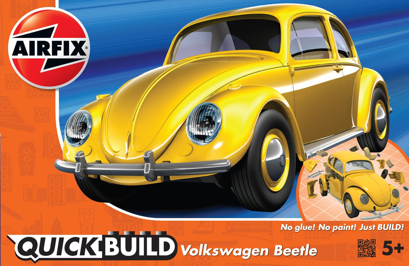 AIRFIX 6023 QUICKBUILD VW BEETLE COLOUR YELLOW PLASTIC MODEL KIT