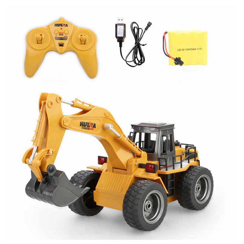 HUINA 1530 EXCAVATOR WITH WHEELS 6CH 2.4GHZ RC 1/18 INCLUDES BATTERY AND CHARGER