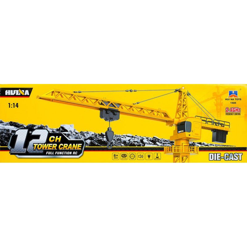 HUINA 1585 TOWER CRANE 12 CHANNEL RC 2.4GHZ DIE CAST RC 1/14