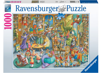 RAVENSBURGER 164554 MIDNIGHT AT THE LIBRARY 1000PC JIGSAW PUZZLE