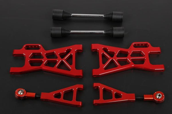 ROVAN 85440 CNC ALLOY EXTENDED (BY 25MM) REAR ARM KIT WITH DOG BONES SUITS BAJA 5B - RED - ALSO SEE 85339