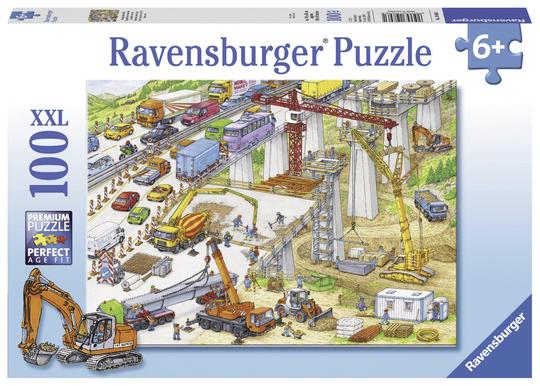 RAVENSBURGER 108961 BIG CONSTRUCTION SITE 100PC XXL JIGSAW PUZZLE