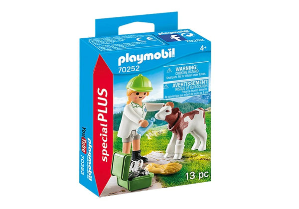 PLAYMOBIL 70247 VET WITH CALF