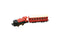 HTI TEAMSTERZ LIGHT AND SOUND DIECAST TRAIN ENGINE WITH CARRIAGE RED
