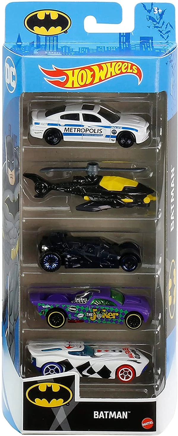 HOT WHEELS GTN43 BATMAN 5 PACK DIECAST CARS