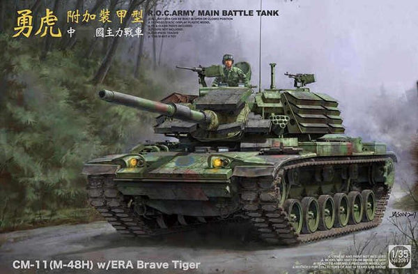 TAKOM 2091 R.O.C ARMY CM-11 M-48H WITH ERA BRAVE TIGER MBT 1:35 PLASTIC MODEL KIT