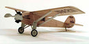 DUMAS 209 SPIRIT OF ST LOUIS 17.5 INCH WINGSPAN RUBBER POWERED WOODEN FLYING MODEL PLANE