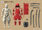 SUYATA SNS 003 SANNSHIROU FROM THE SENGOKU-KUMIGASIRA WITH RED ARMOR PLASTIC MODEL KIT