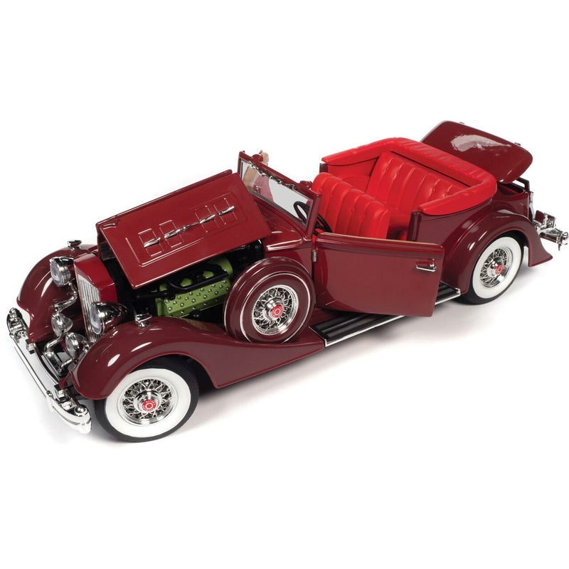 AUTO WORLD AW271 1934 PACKARD V12 VICTORIA SOFT TOP DIECAST MODEL 1/18 SCALE