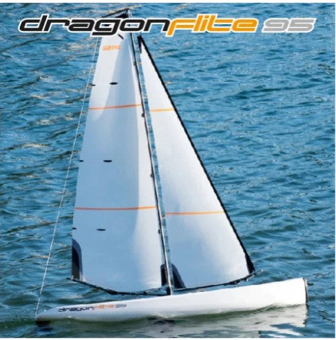 JOYSWAY 8811V2 DRAGON FLITE 95 V2 950MM 2.4GHZ RTR YACHT SAILING BOAT WITH J4C05 RADIO - INCLUDES NEW DF RACING WINCH SERVO, NEW BOAT STAND UPGRADE KIT DF95