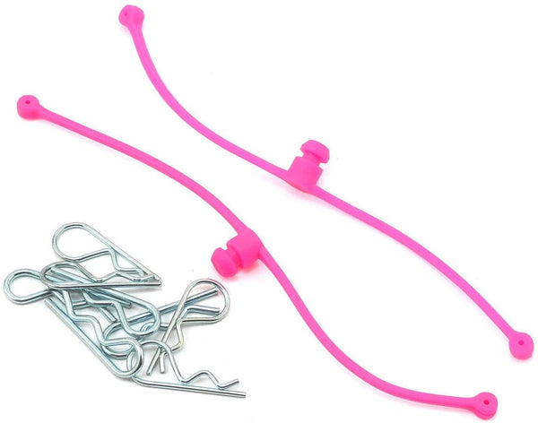 DU-BRO 2251 BODY KLIP RETAINER PINK CLIP HOLDER 2PC PER PACK DUBRO