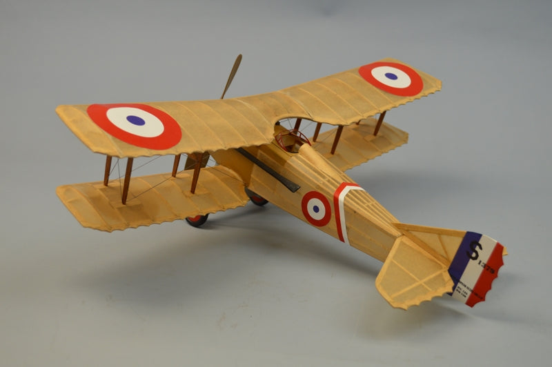 DUMAS 238  SPAD VII 18 INCH WINGSPAN RUBBER POWERED WOODEN FLYING MODEL PLANE