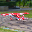 OMPHOBBY SUPER DECATHLON 55 INCH WINGSPAN RED WITH WHITE BALSA MODEL PLANE PLUG AND PLAY - BULKY ITEM