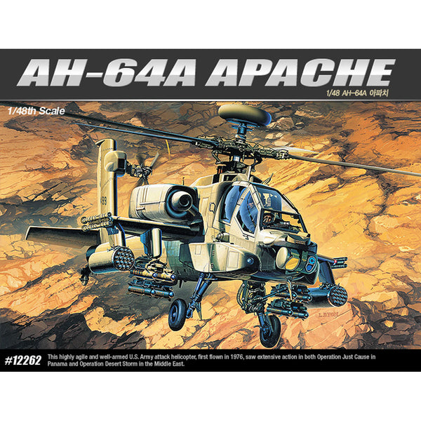 ACADEMY 12262 AH-64A APACHE MSIP 1:48 PLASTIC MODEL KIT