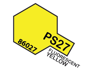 TAMIYA PS-27 FLUORESCENT YELLOW POLYCARBONATE AEROSOL SPRAY PAINT 100ML