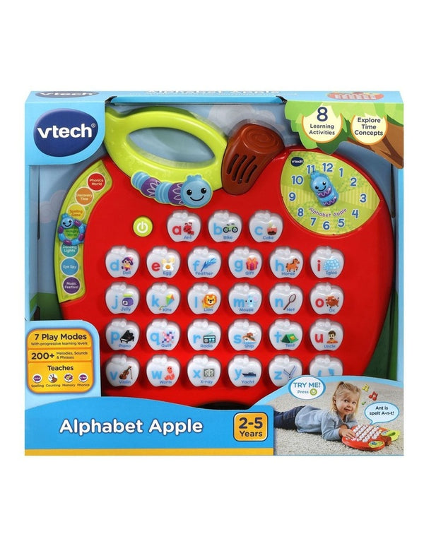 VTECH ALPHABET APPLE WITH 8 LEARNING ACTIVITIES - EXPLORE TIME CONCEPTS