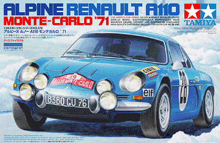 TAMIYA 24278 ALPINE RENAULT A110 - MONTE-CARLO 71 1/24 SCALE CAR PLASTIC MODEL KIT