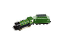 HTI TEAMSTERZ LIGHT AND SOUND DIECAST TRAIN ENGINE WITH CARRIAGE GREEN