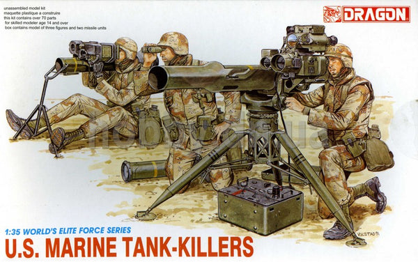 DRAGON 3012 U.S. MARINE TANK-KILLERS (WORLDS ELITE FORCE SERIES) 1/35 SCALE PLASTIC MODEL KIT