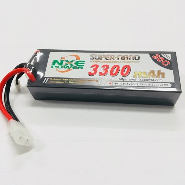 NXE 7.4V 3300MAH 30C HARD CASE LIPO BATTERY WITH TAMIYA PLUG STORE PICK UP ONLY