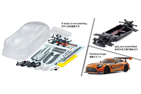 KYOSHO 34441 EP 4WD FAZER MK2 FZ02 CHASSIS KIT WITH MERCEDES AMG GT3 CLEAR BODY 1:10