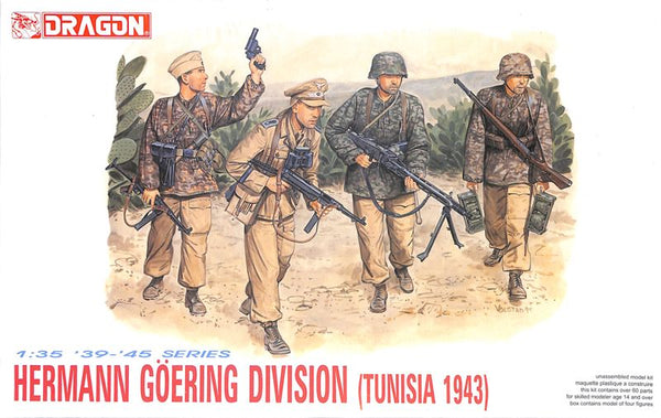 DRAGON 6036 1/35 HERMANN GOERING DIVISION TUNISIA 1943 PLASTIC MODEL KIT