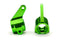 TRAXXAS 3636G STEERING BLOCKS RUSTLER/STAMPEDE/BANDIT (2) 6861-T6 ALUMINUM (GREEN-ANODIZED) 5 X 11MM BALL BEARINGS (4)