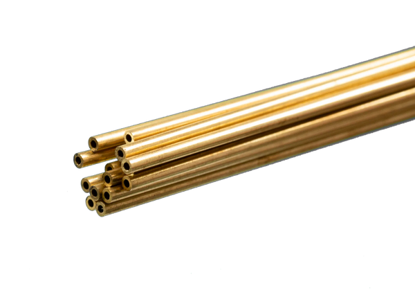 K&S 9820 BRASS TUBE 2MM X .45MM 4 PIECES