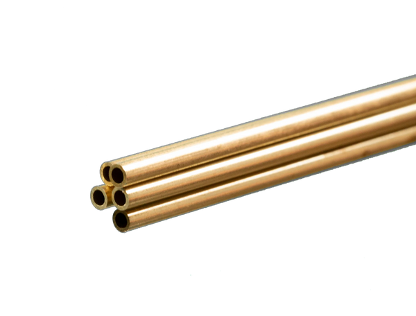 K&S 9821 BRASS TUBE 3MM X .45MM 4 PIECES