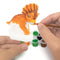 DINOSART TRICERATOPS FIGURINE PAINTING READY TO PAINT FIGURINE INCLUDES 6 ACRYLIC PAINT COLOURS AND BRUSHES