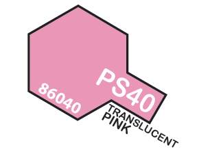 TAMIYA PS-40 TRANSLUCENT PINK POLYCARBONATE AEROSOL SPRAY PAINT 100ML