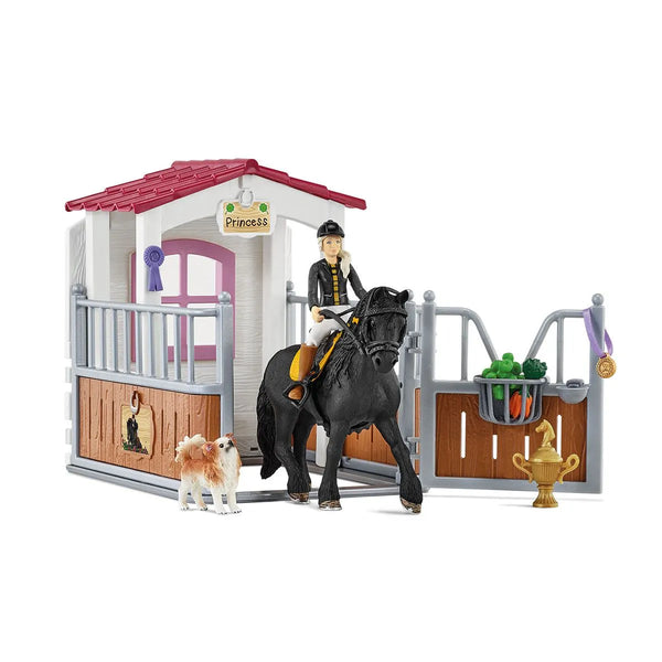 SCHLEICH 42437 HORSE STALL WITH TORI AND PRINCESS PLAYSET