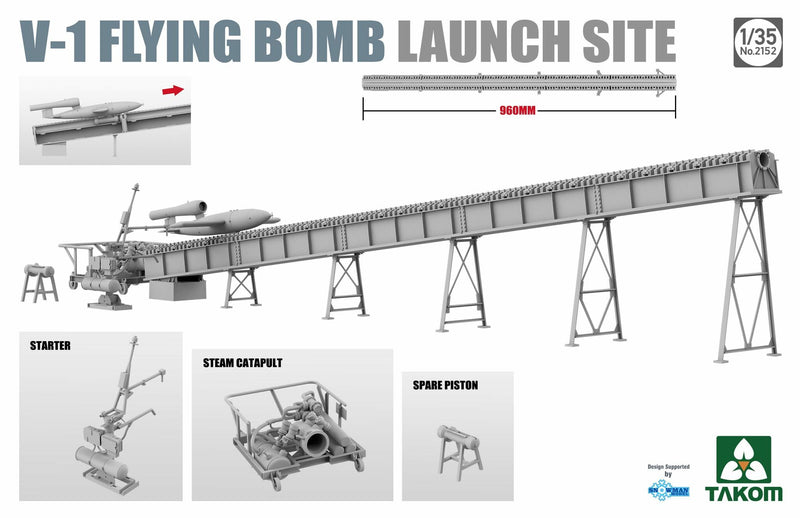 TAKOM 2152 V-1 FLYING BOMB LAUNCH SITE 1/35 SCALE PLASTIC MODEL KIT