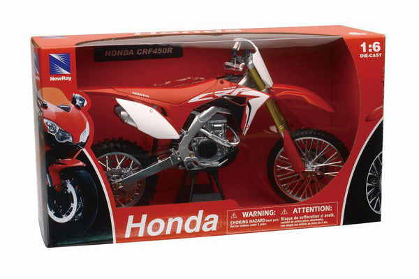 NEW RAY AN49613 HONDA 450R 1:6 SCALE DIECAST MODEL DIRTBIKE