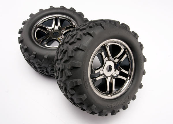 TRAXXAS 4983A WHEELS AND TYRES T-MAXX 17MM