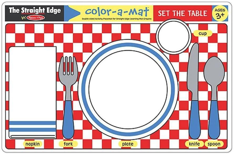 MELISSA AND DOUG COLOR-A-MAT SET THE TABLE