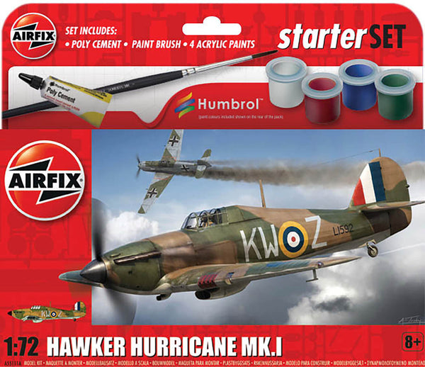 AIRFIX A55111A HAWKER HURRICANE MK1 1/72 GIFT SET PLASTIC MODEL KIT