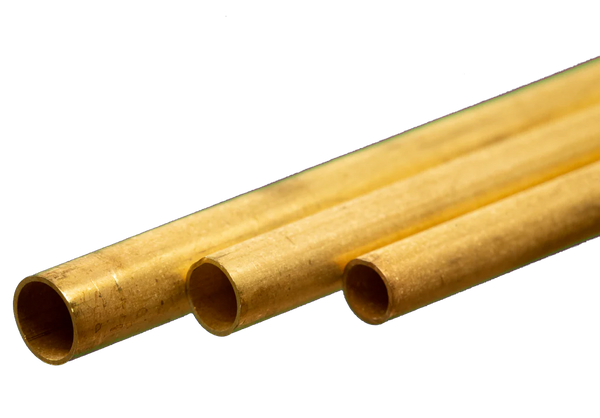 K&S 5076 LARGE BRASS TUBE 3 PIECES 3 SIZES