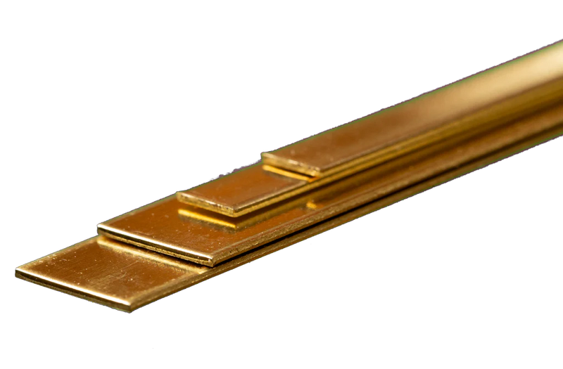 K&S 5078 BRASS STRIP .032 1/4 AND 1/2