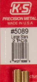 K&S 5089 LARGE BRASS STAR (2 PEICES)