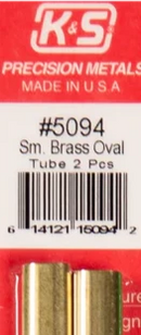 K&S 5094 BRASS OVAL SMALL TUBE (2 PIECES)