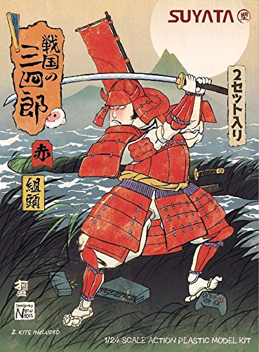SUYATA SNS 003 SANNSHIROU FROM THE SENGOKU-KUMIGASIRA WITH RED ARMOR PLASTIC MODEL KIT