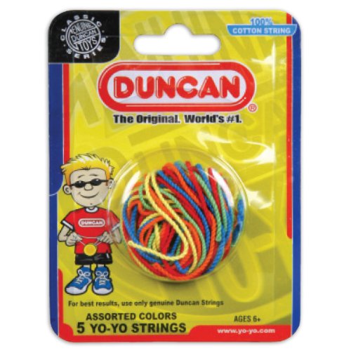 DUNCAN YOYO HIGH PERFORMANCE STRINGS MULTI COLOUR 5 PACK POLYESTER/COTTON