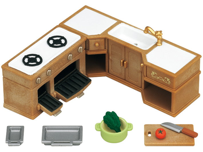 SYLVANIAN FAMILIES 5222 KITCHEN STOVE, SINK AND COUNTER