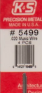 K&S 5499 .020 MUSIC WIRE 4 PIECES