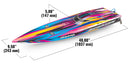 TRAXXAS 57076-4 SPARTAN BRUSHLESS 36 INCH TRAXXAS STABILITY SYSTEM TQI 80KM BOAT PINK BATTERY AND CHARGER SOLD SEPARATELY