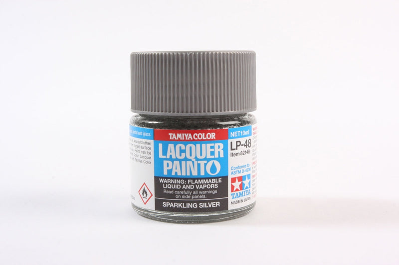 TAMIYA LP-48 SPARKLING SILVER LACQUER PAINT 10ML