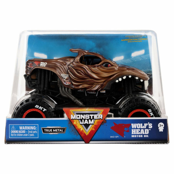 SPIN MASTER MONSTER JAM TRUE METAL WOLFS HEAD 1:24 DIECAST TRUCK