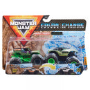 SPIN MASTER MONSTER JAM 6055949XX COLOUR CHANGE 1/64 SCALE DIECAST TOY TRUCKS 2PK GRAVE DIGGER AND ALIEN INVASION