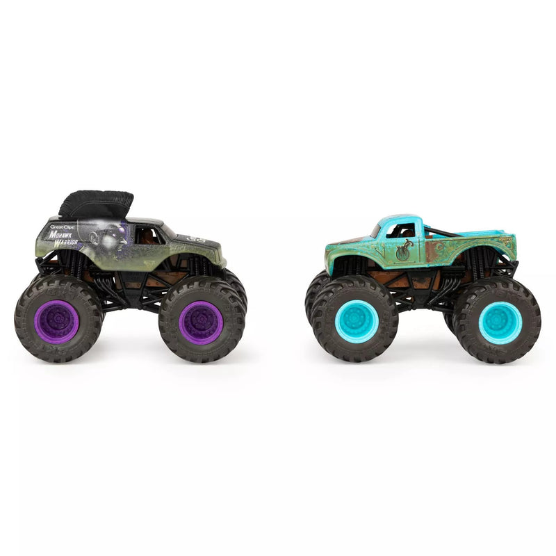 SPIN MASTER MONSTER JAM 6055949XX COLOUR CHANGE 1/64 SCALE DIECAST TOY TRUCKS 2PK MOHAWK WARRIOR WHIPLASH